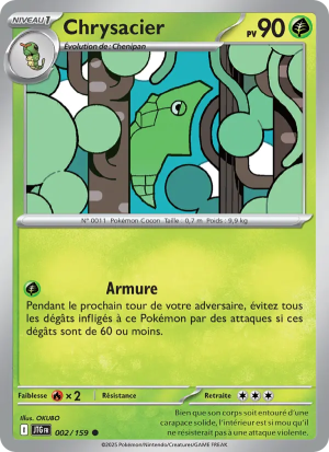 Carte Pokémon Chrysacier 002/159 – Aventures Ensemble
