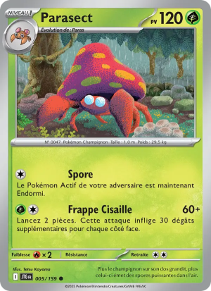 Carte Pokémon Parasect 005/159 – Aventures Ensemble