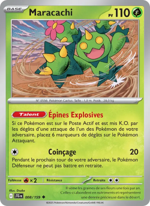 Carte Pokémon Maracachi 008/159 – Aventures Ensemble