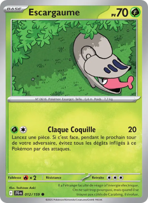 Carte Pokémon Escargaume 012/159 – Aventures Ensemble