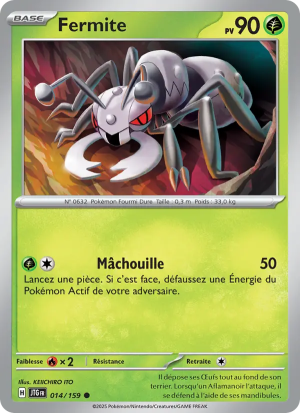Carte Pokémon Fermite 014/159 – Aventures Ensemble