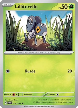 Carte Pokémon Lilliterelle 019/159 – Aventures Ensemble