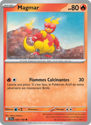 Carte Pokémon Magmar 020/159 – Aventures Ensemble