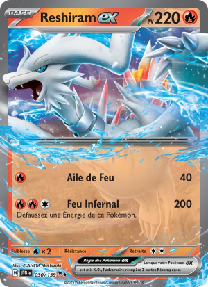 Carte Pokémon Reshiram ex 030/159 – Aventures Ensemble