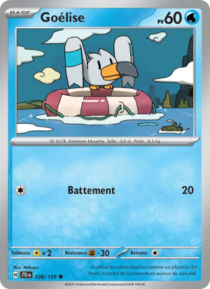 Carte Pokémon Goélise 038/159 – Aventures Ensemble