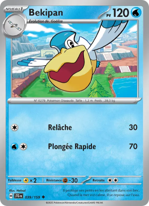 Carte Pokémon Bekipan 039/159 – Aventures Ensemble