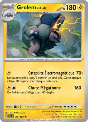 Carte Pokémon Grolem d'Alola 046/159 – Aventures Ensemble