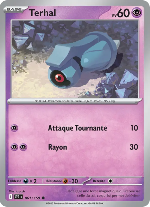 Carte Pokémon Terhal 061/159 – Aventures Ensemble