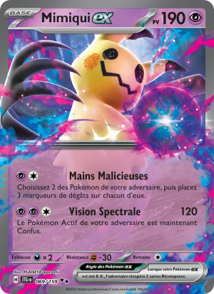 Carte Pokémon Mimiqui ex 069/159 – Aventures Ensemble