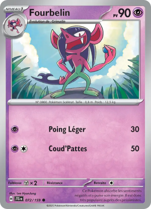 Carte Pokémon Fourbelin 072/159 – Aventures Ensemble