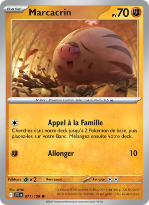 Carte Pokémon Marcacrin 077/159 – Aventures Ensemble