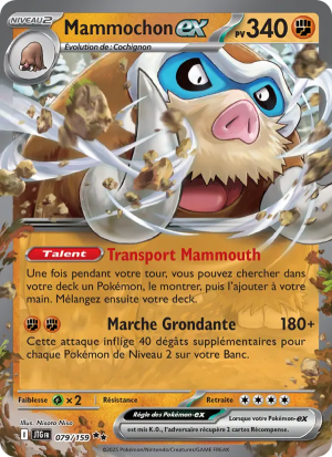Carte Pokémon Mammochon ex 079/159 – Aventures Ensemble