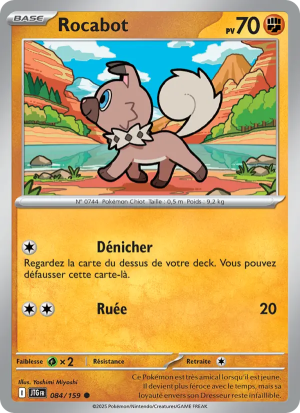 Carte Pokémon Rocabot 084/159 – Aventures Ensemble