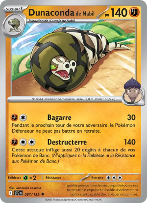 Carte Pokémon Dunaconda de Nabil 087/159 – Aventures Ensemble