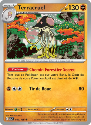 Carte Pokémon Terracruel 089/159 – Aventures Ensemble