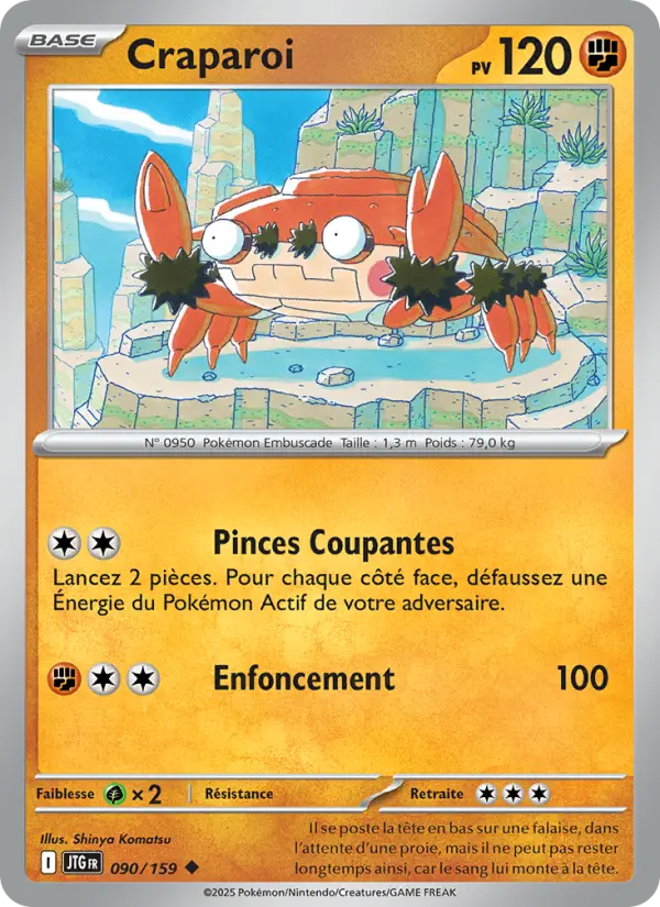 Carte Pokémon Craparoi 090/159 – Aventures Ensemble