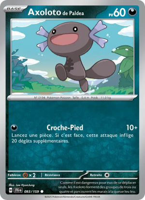 Carte Pokémon Axoloto de Paldea 093/159 – Aventures Ensemble