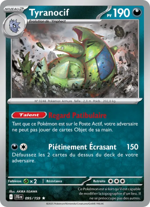 Carte Pokémon Tyranocif 095/159 – Aventures Ensemble