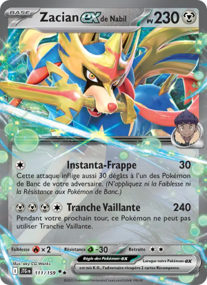 Carte Pokémon Zacian ex de Nabil 111/159 – Aventures Ensemble