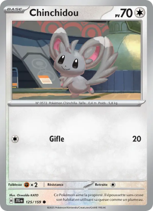 Carte Pokémon Chinchidou 125/159 – Aventures Ensemble