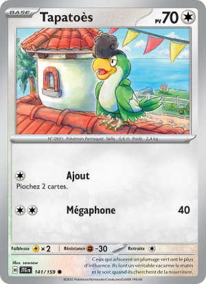 Carte Pokémon Tapatoès 141/159 – Aventures Ensemble