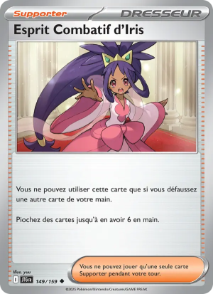 Carte Pokémon Esprit Combatif d'Iris 149/159 – Aventures Ensemble