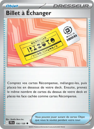 Carte Pokémon Billet à Échanger 156/159 – Aventures Ensemble