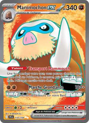 Carte Pokémon Mammochon ex 174/159 – Aventures Ensemble