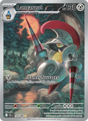 Carte Pokémon Lançargot 138/086 – Foudre Noire