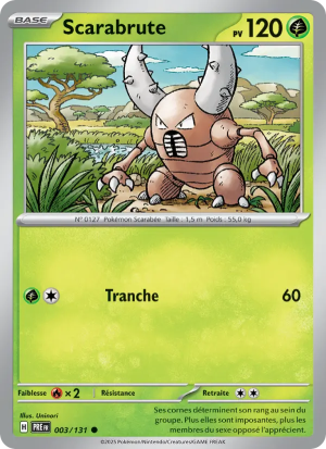 Carte Pokémon Scarabrute 003/131 – Évolutions Prismatiques
