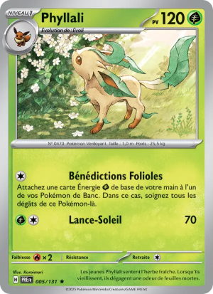 Carte Pokémon Phyllali 005/131 – Évolutions Prismatiques