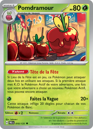 Carte Pokémon Pomdramour 010/131 – Évolutions Prismatiques