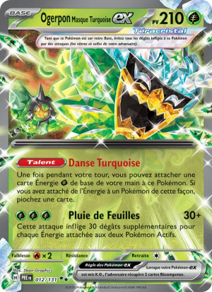 Carte Pokémon Ogerpon Masque Turquoise ex 012/131 – Évolutions Prismatiques
