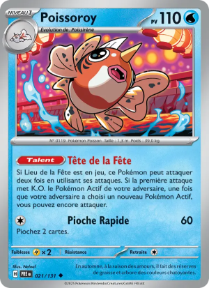 Carte Pokémon Poissoroy 021/131 – Évolutions Prismatiques