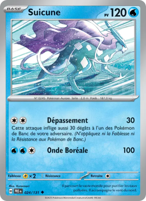 Carte Pokémon Suicune 024/131 – Évolutions Prismatiques