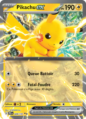 Carte Pokémon Pikachu ex 028/131 – Évolutions Prismatiques
