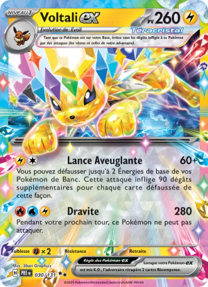 Carte Pokémon Voltali ex 030/131 – Évolutions Prismatiques