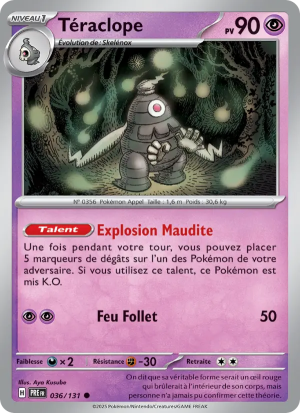 Carte Pokémon Téraclope 036/131 – Évolutions Prismatiques
