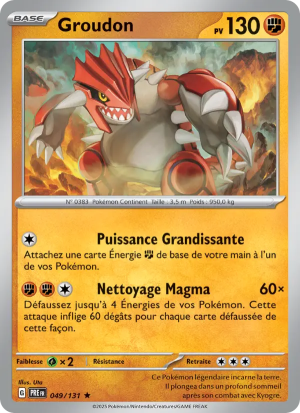 Carte Pokémon Groudon 049/131 – Évolutions Prismatiques