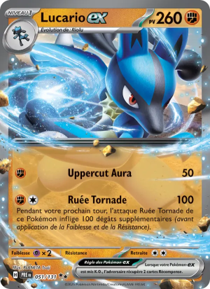 Carte Pokémon Lucario ex 051/131 – Évolutions Prismatiques