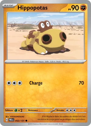 Carte Pokémon Hippopotas 052/131 – Évolutions Prismatiques