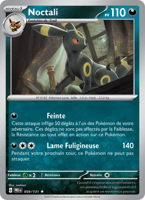 Carte Pokémon Noctali 059/131 – Évolutions Prismatiques