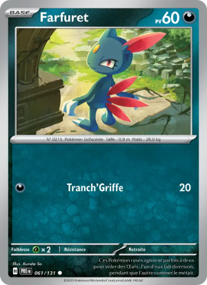 Carte Pokémon Farfuret 061/131 – Évolutions Prismatiques