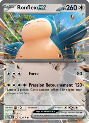 Carte Pokémon Ronflex ex 076/131 – Évolutions Prismatiques