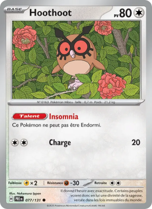 Carte Pokémon Hoothoot 077/131 – Évolutions Prismatiques
