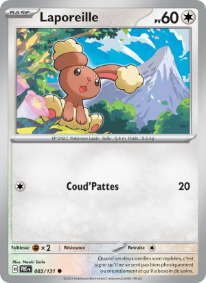 Carte Pokémon Laporeille 083/131 – Évolutions Prismatiques