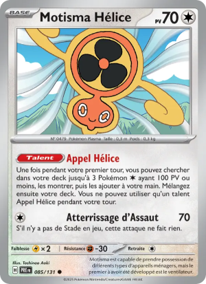 Carte Pokémon Motisma Hélice 085/131 – Évolutions Prismatiques