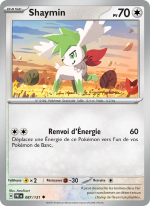 Carte Pokémon Shaymin 087/131 – Évolutions Prismatiques