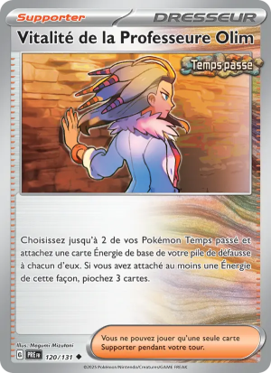 Carte Pokémon Vitalité de la Professeure Olim 120/131 – Évolutions Prismatiques