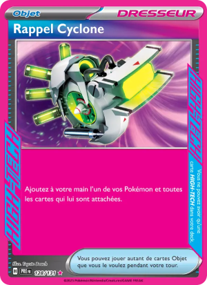 Carte Pokémon Rappel Cyclone 128/131 – Évolutions Prismatiques